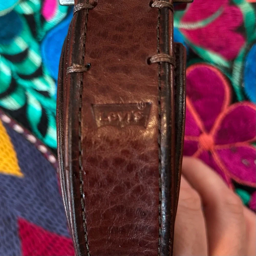 Levi’s Brown Leather Belt for Men Size L